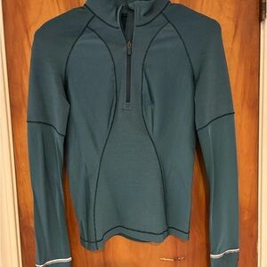 Lulu Two-Tone Ribbed Running Half Zip